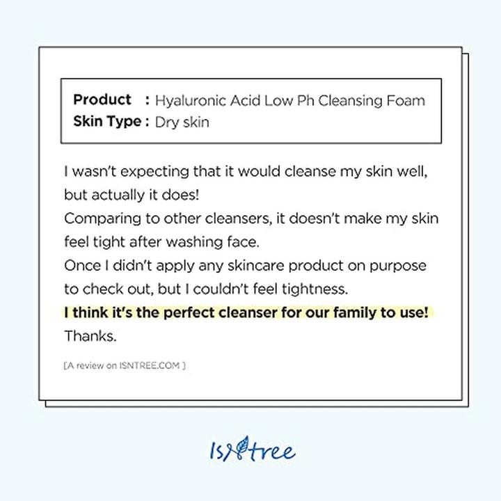 Actual product image Isntree Hyaluronic Acid Low pH Cleansing Foam 5.07 fl.oz - Creamy Texture for Dry and Neutral Skin (Facial cleansing wipes, 150 ml)