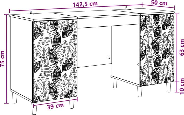 Image du produit vidaXL Moderner Schreibtisch