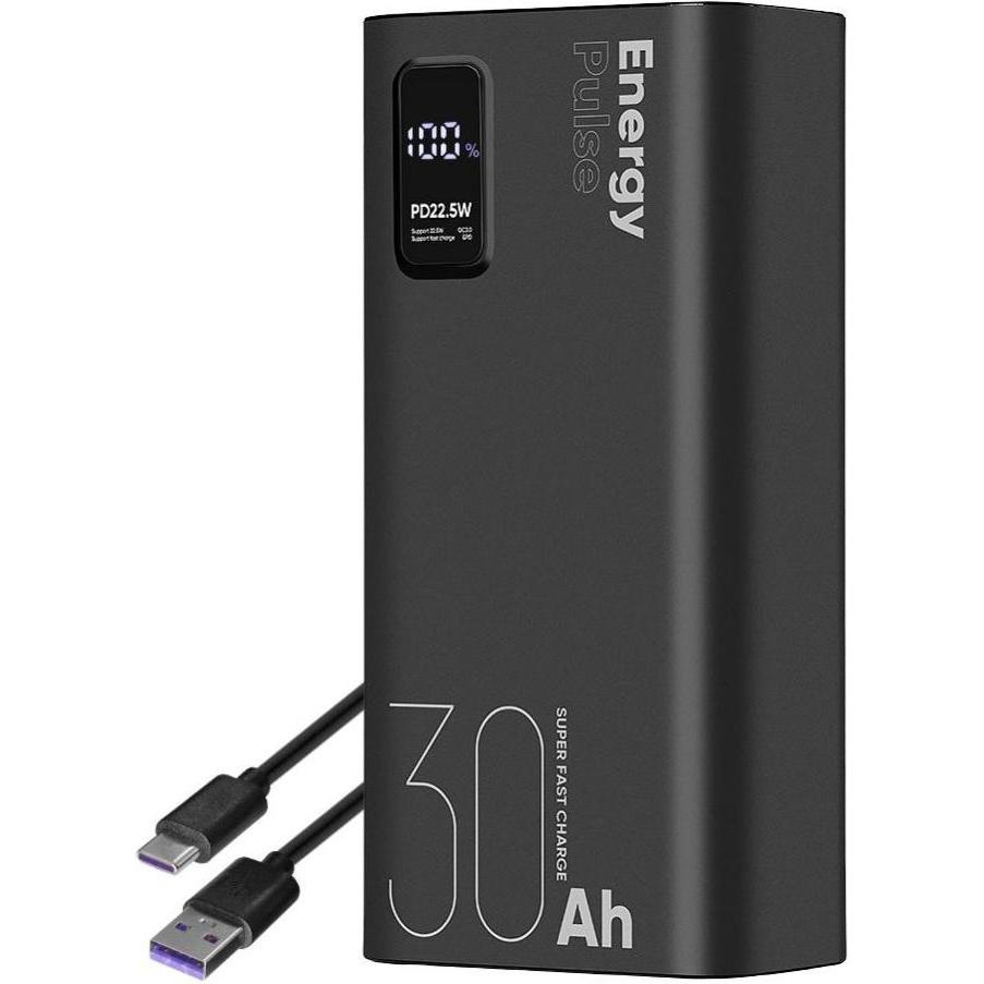 Obal:Me EnergyPulse Powerbank 30000mAh 22.5W (30000 mAh, 23 W, 22.50 Wh), Powerbank, Schwarz