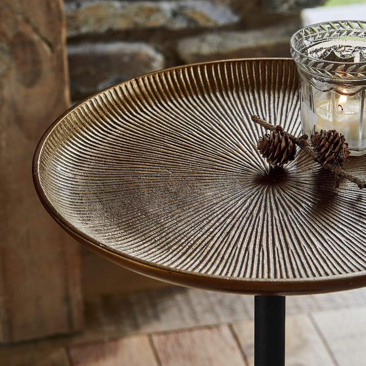 Image du produit Loberon Table d'appoint Elmsford noir antique/laiton (31 x 56 cm)