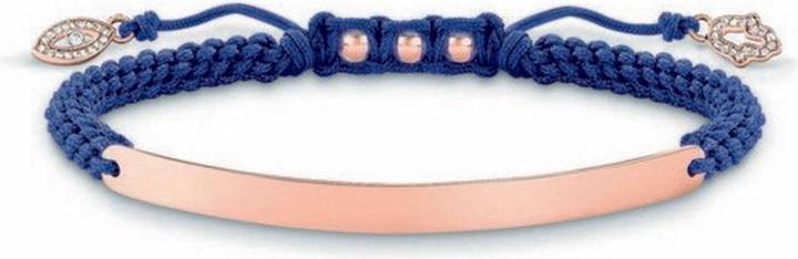 Thomas Sabo Bracelet bleu oeil de nazar (21 cm, Matières plastiques, Argent)