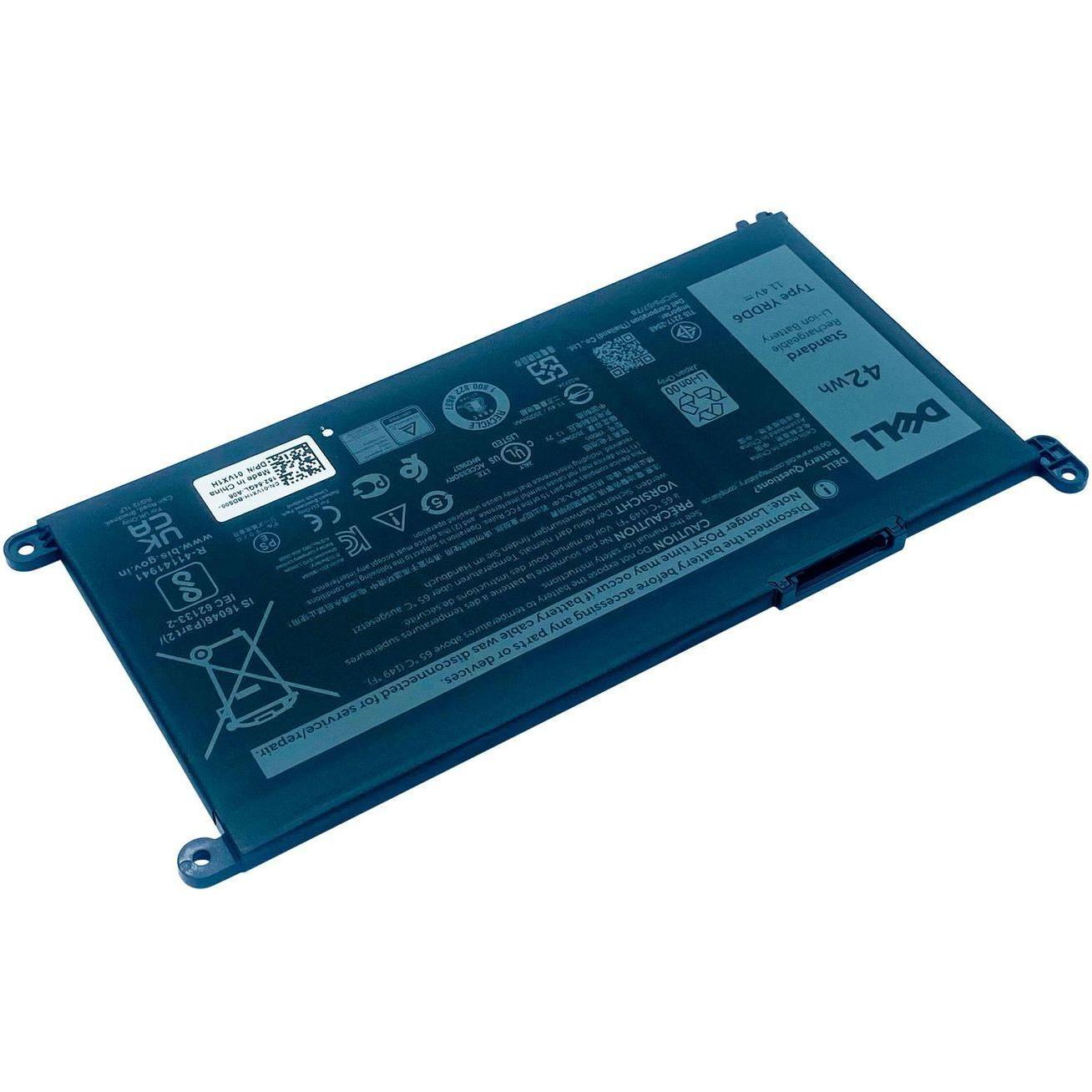 Dell Battery, 42WHR, 3 Cell (3 Zellen), Notebook Akku, Schwarz