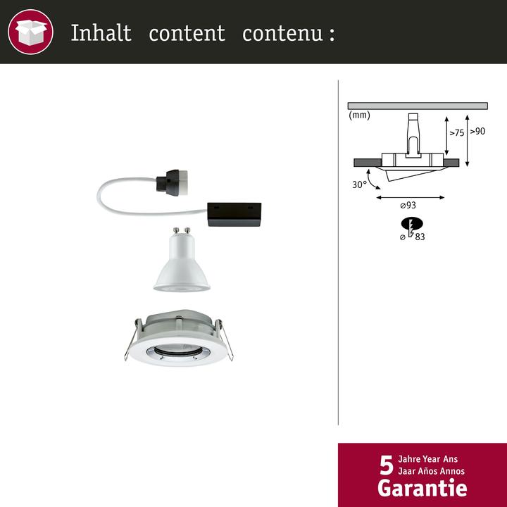 Produktbild Paulmann Einbauleuchte Nova Plus Set (460 lm, GU10)