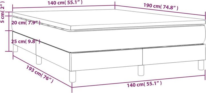 Immagine prodotto vidaXL Boxspringbett (140 x 190 cm)