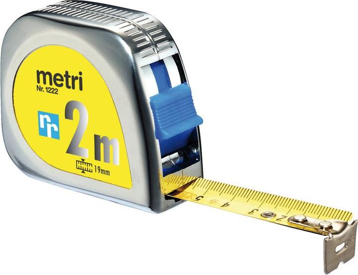 Actual product image Rieffel 2m roll metre chrome (2 m)