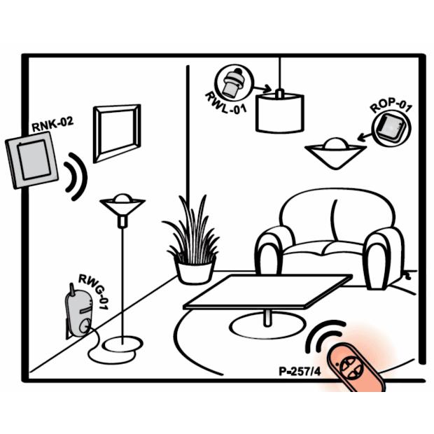 Thumbnail - Zamel Wireless Fernsteuerung Fernbedienung 4 Kanäle P-257/4, Fernbedienung