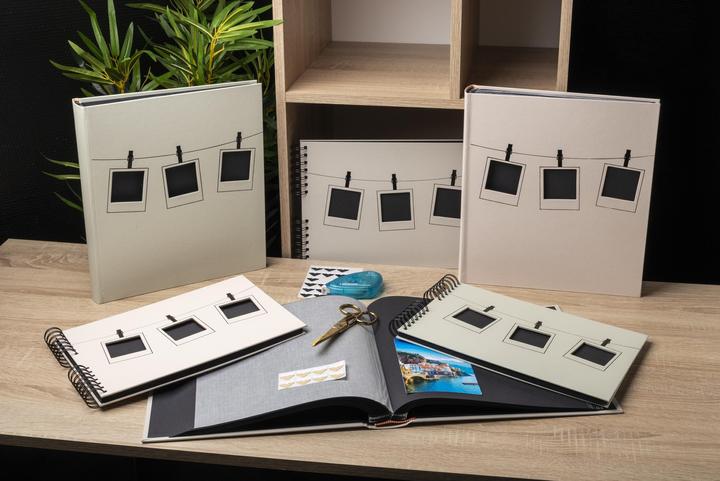 Actual product image Exacompta Album photo à spirales 50 pages noires Instants - Vert pâle (32 x 22 cm)