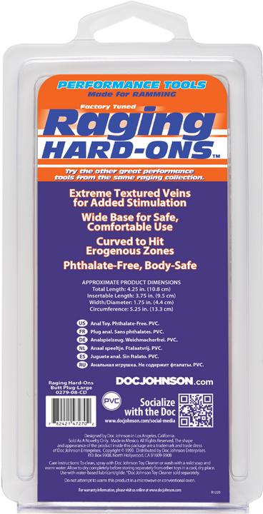 Produktbild Doc Johnson Raging Hard-Ons - Large Butt Plug