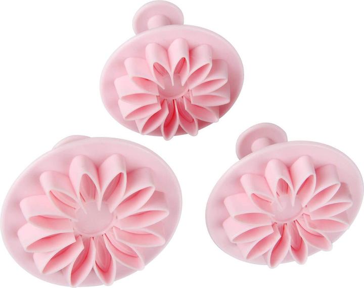 Zenker Guetzli-Ausstecher-Set Blume, Detailfarbe: Pink