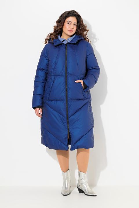 Image du produit Ulla Popken Manteau matelassé, capuche et cordon de serrage, poignets coupe-vent. Coupe évasée. (42, 44)