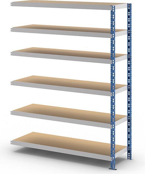 Actual product image eurokraft basic Wide span boltless shelf unit with chipboard shelves, depth 500 mm, extension