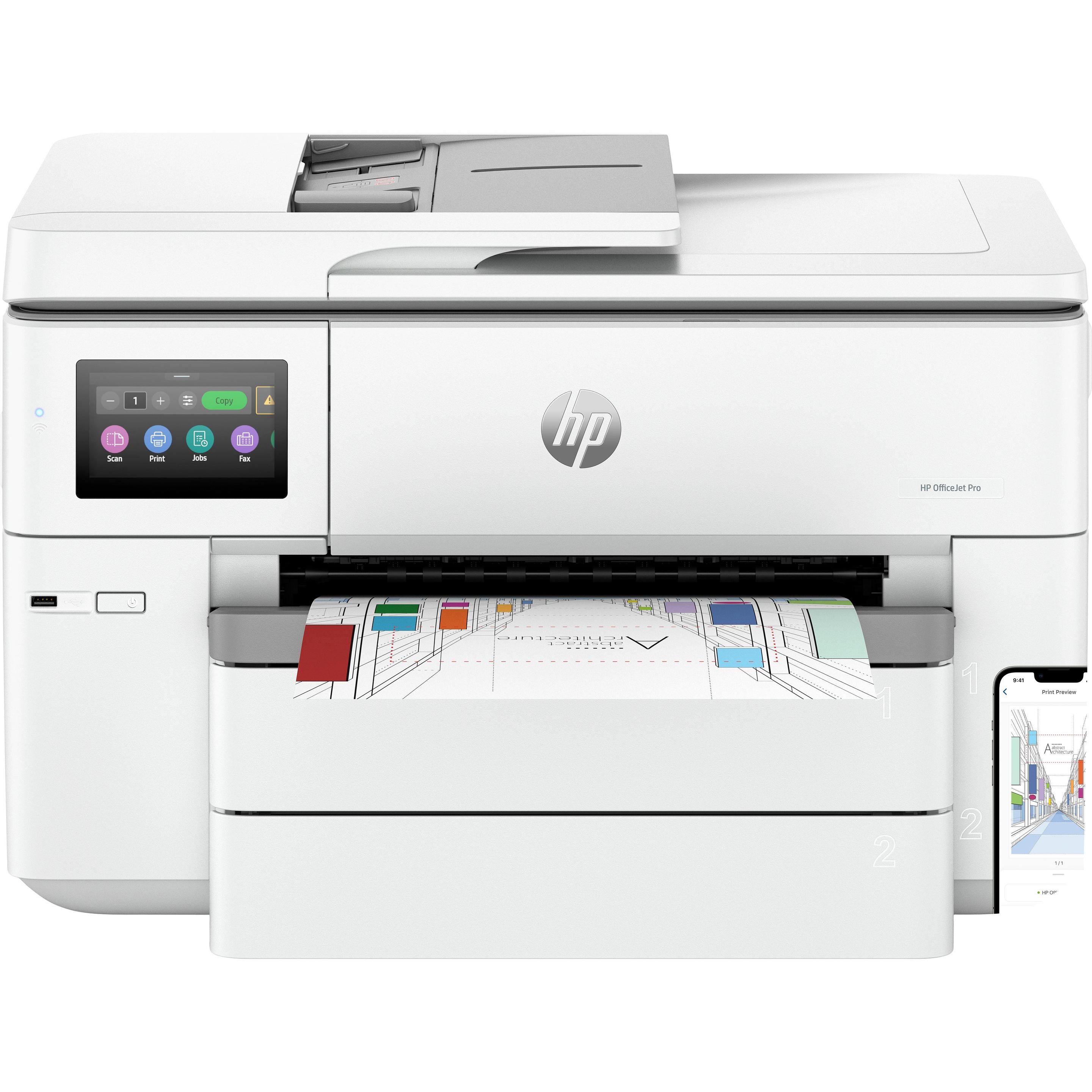 HP OfficeJet Pro 9730e (Tintenpatrone, Farbe), Drucker, Grau