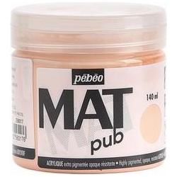 Pebeo, Künstlerfarbe + Bastelfarbe, Acrylic Mat Pub (Licht Rosa, 140 ml)
