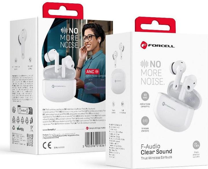 Actual product image Forcell TWS-FCL-BK, 8 hours duration (ANC, 8 h, Wireless)