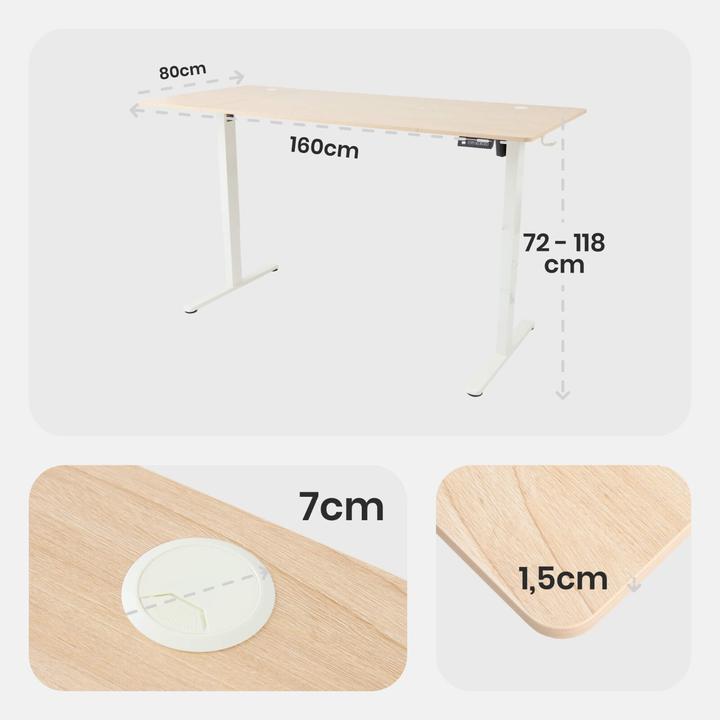 Actual product image Arebos Schreibtisch (160 x 80 x 72 cm)