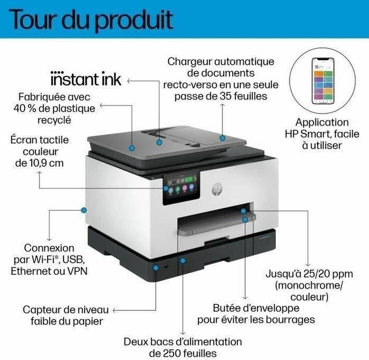 Produktbild HP OfficeJet Pro 9135e (Thermodirekt, Farbe)