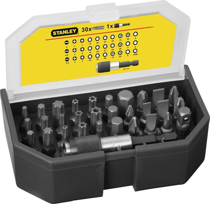 Produktbild Stanley 1/4" BitSatz, 25 mm, 31teilig (Innensechsrund TX)