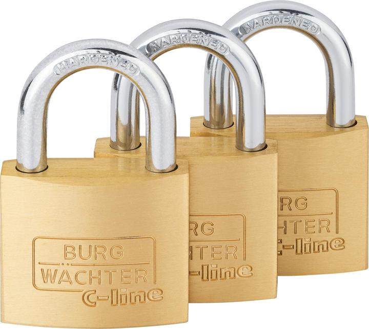 Produktbild Burg Wächter Vorhangschloss-Set TRIO 222 40 GL SB