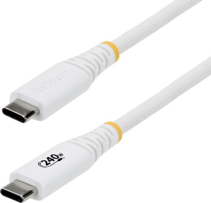 Produktbild StarTech .com S2CEPR2MW-USB-CABLE, 2 m, USB C, USB C, USB 2.0, 0,48 Gbit/s, Weiss (2 m, USB 2.0, 240 W)