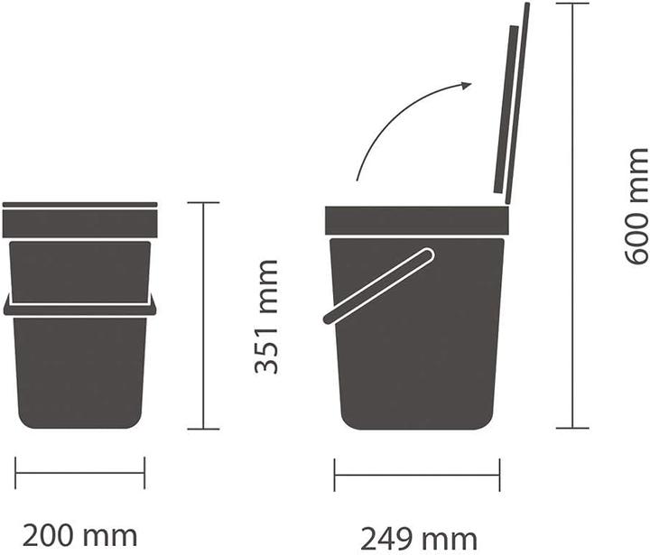 Produktbild Brabantia Sort & Go Einbaubehälter (12 l)