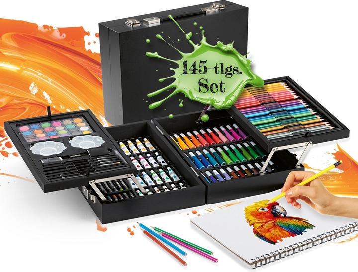 Image du produit Easymaxx Mal- & Zeichenkoffer 145-teilig,, Mehrfarbig, Art: Ölfarbe