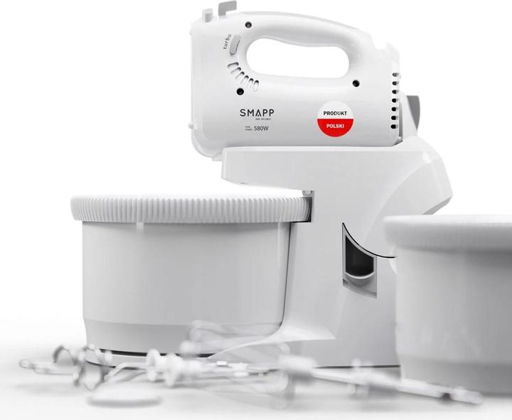 Produktbild Smapp Handmixer Mixer mit Schüssel 451.66 2 Schüsseln weiss Sicher einkaufen mit Lieferung nach Hause (580 W)