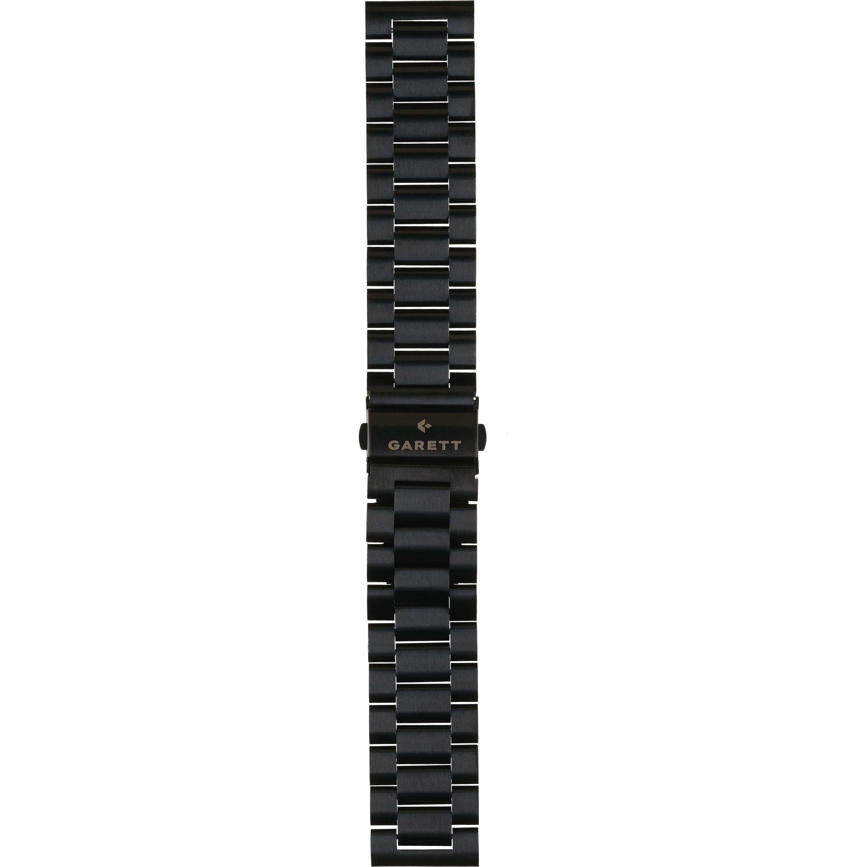 Garett univerzální řemínek 22 mm, černý kovový, typ Solid, Accessori per smartwatch, Nero