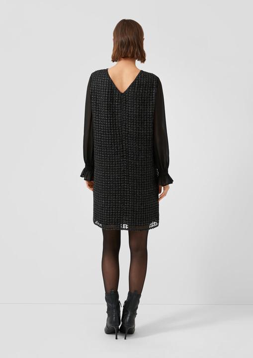 Image du produit s.Oliver Kleid Langarm-Kleid aus Häkelspitze mit Glitzergarn (44)