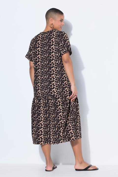 Image du produit Studio Untold Robe midi à volant, manches courtes et coupe évasée (54, 56)