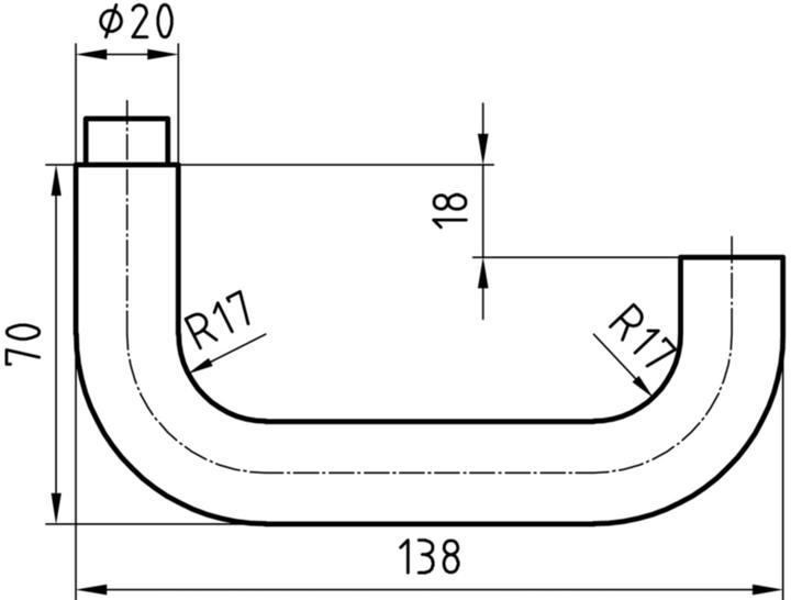 Produktbild Glutz Türdrücker 5064 Oslo (Türgriff)