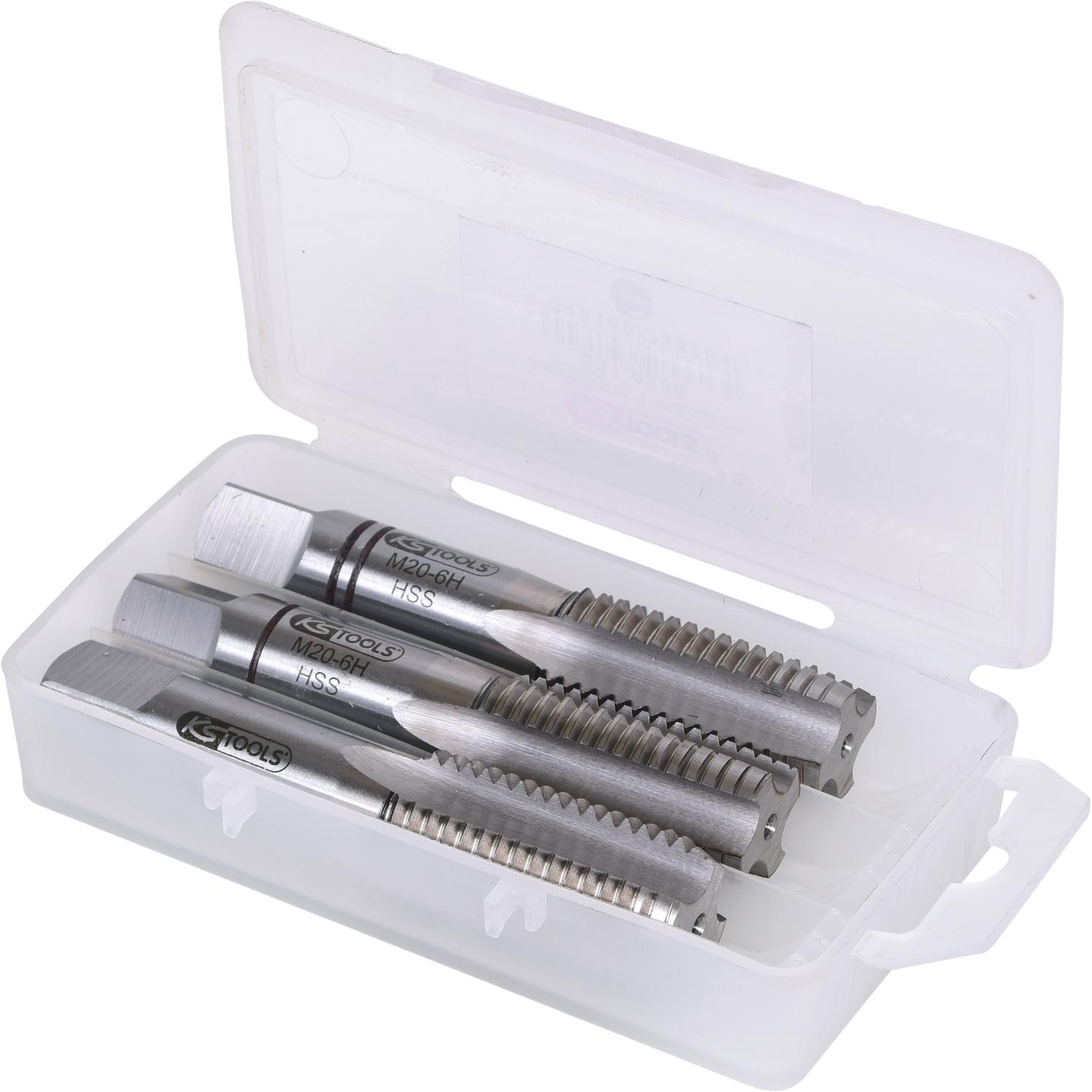 KS Tools, Gewindeschneider + Gewindebohrer, HSS Handgewindebohrer-Satz M