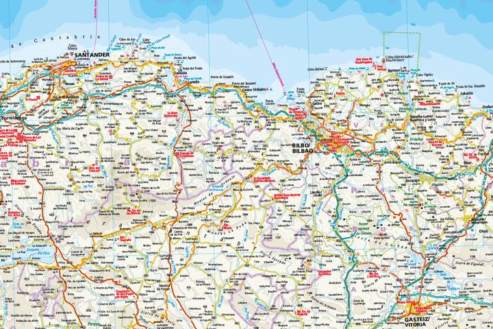 Immagine prodotto Mappa Spagna Nord/via di Giacobbe 1 : 350.000 350000