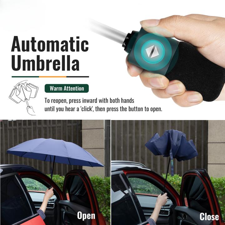 Actual product image Alopini Compact Travel Umbrella Large Stormproof - Inverted folding umbrella, automatischer Taschenschirm