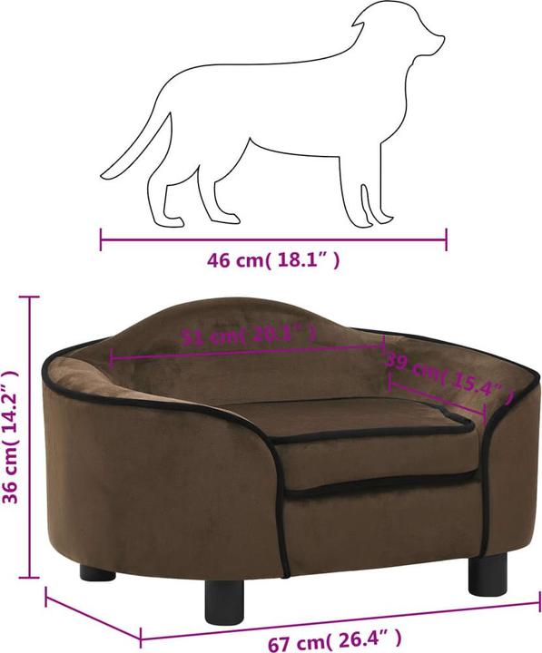 Image du produit vidaXL Hundesofa (Chien)