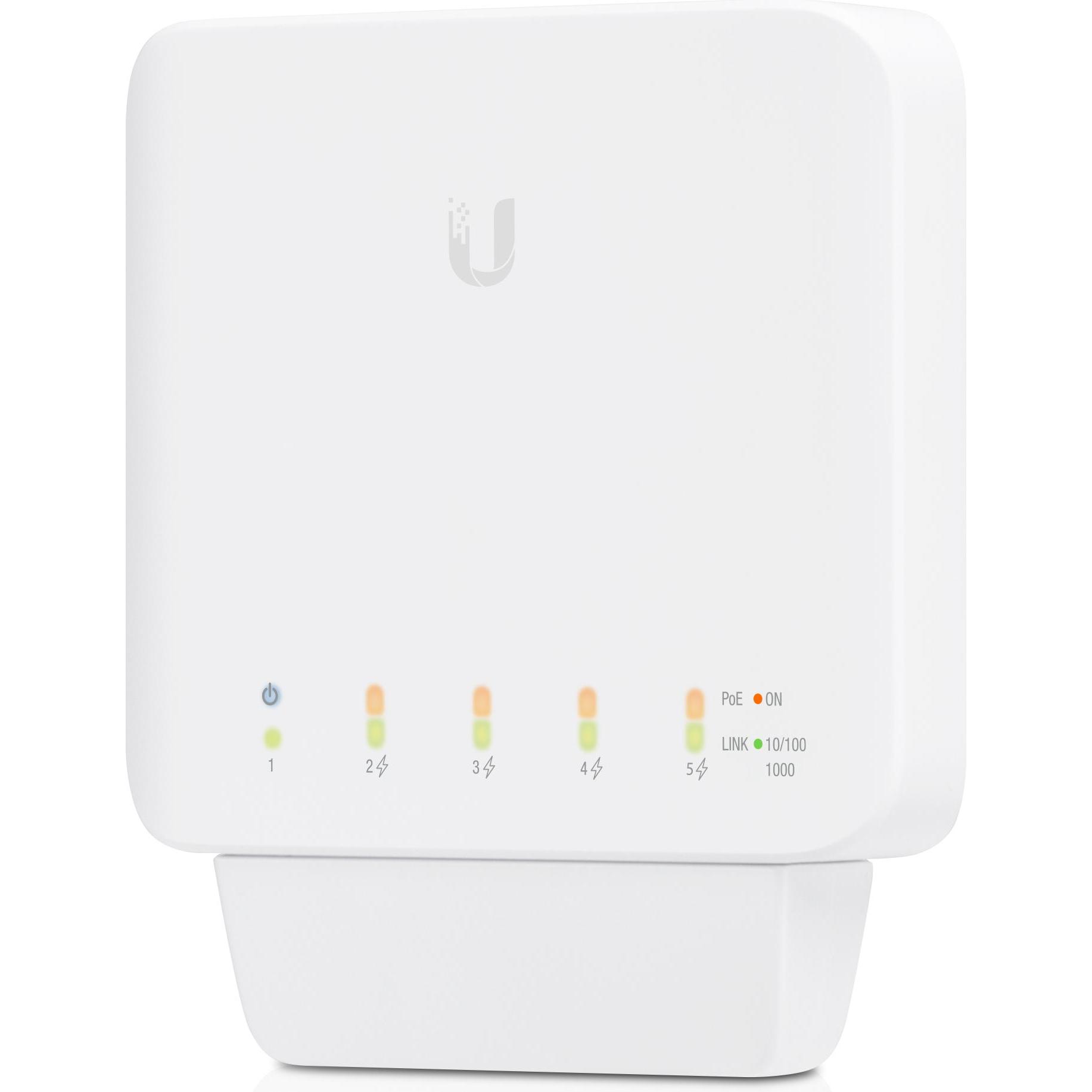 Ubiquiti UnifiFlex:Outdoor 5Port PoE Switch (5 Ports), Netzwerk Switch, Weiss