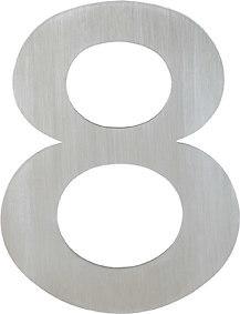 Magni House number number 8 stainless steel