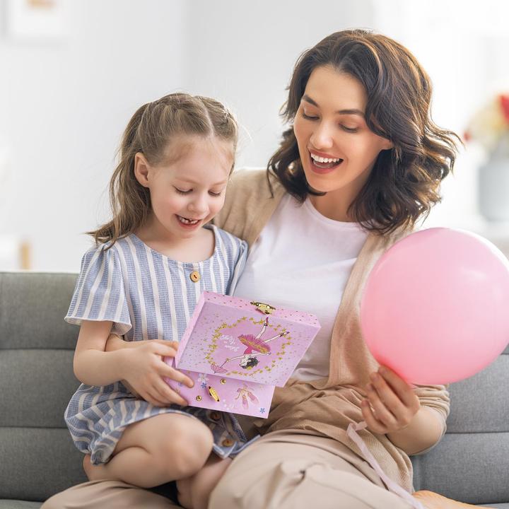 Produktbild Only-Bags.Store Musik-Schmuckkästchen mit Halskette, Armband, Musik-Schmuck Aufbewahrungsbox