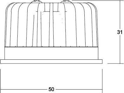 Produktbild Brumberg LED Einsatz DISC MR16 mit Linsenoptik, Ø 5cm / L 3.1cm, IP20, 350mA, 6W 3000K 670lm 38° (670 lm)