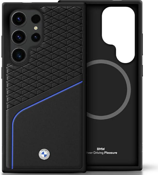 Image du produit BMW Leather Textured and Smooth MagSafe case for Samsung Galaxy S25 Ultra - black (Samsung Galaxy S25 Ultra)