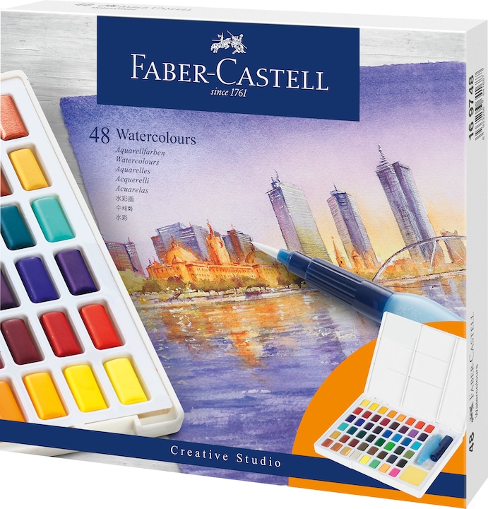 Immagine prodotto Faber-Castell Acquerello in tazza (Multicolore, 48000 ml)
