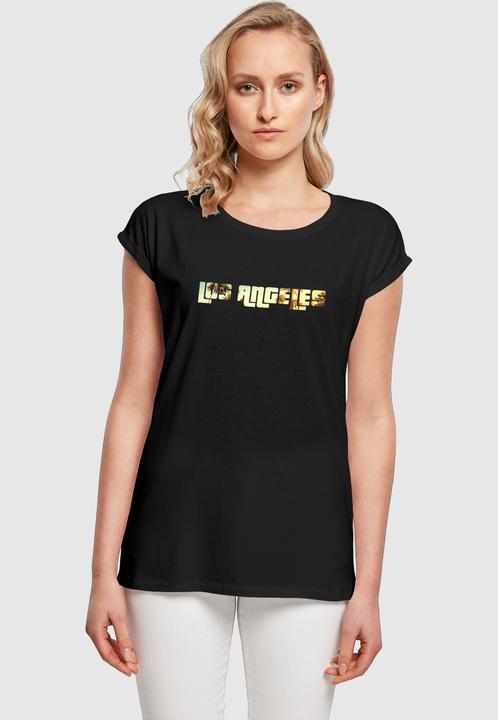 Produktbild Merchcode Laides Grand Los Angeles Extended Shoulder Tee - 113477 (S)