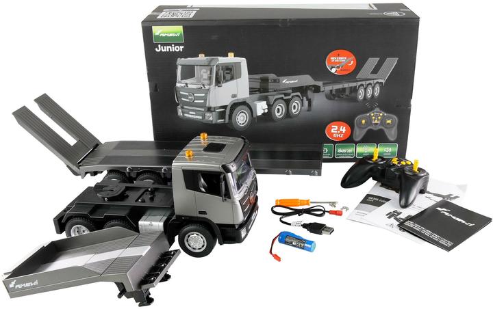 Produktbild Amewi RC Baustelle G836E Zugmaschine mit Tieflader 1:24 RTR (RTR Ready-to-Run)