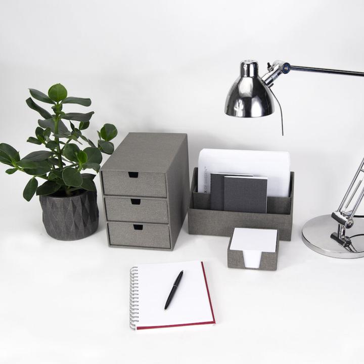 Immagine prodotto Bigso INGRID Cassettiera 3 scomparti Tela grigia