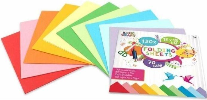 Produktbild Grafix Farbige Faltblätter, 15x15cm, 120 Stück (70 g/m², 120 x)