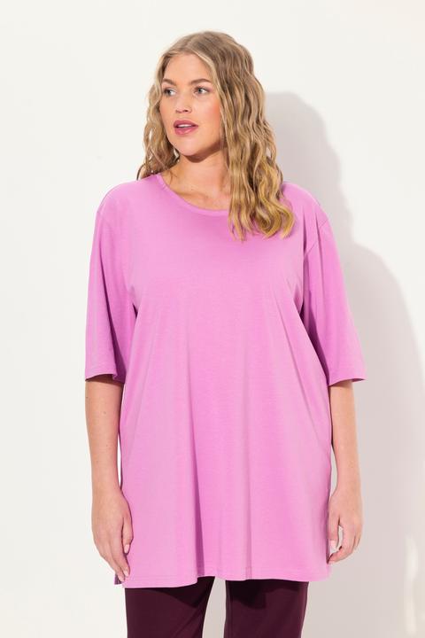 Actual product image Ulla Popken Basic Round Neck Short Sleeve Relaxed Fit Tee (46, 48)