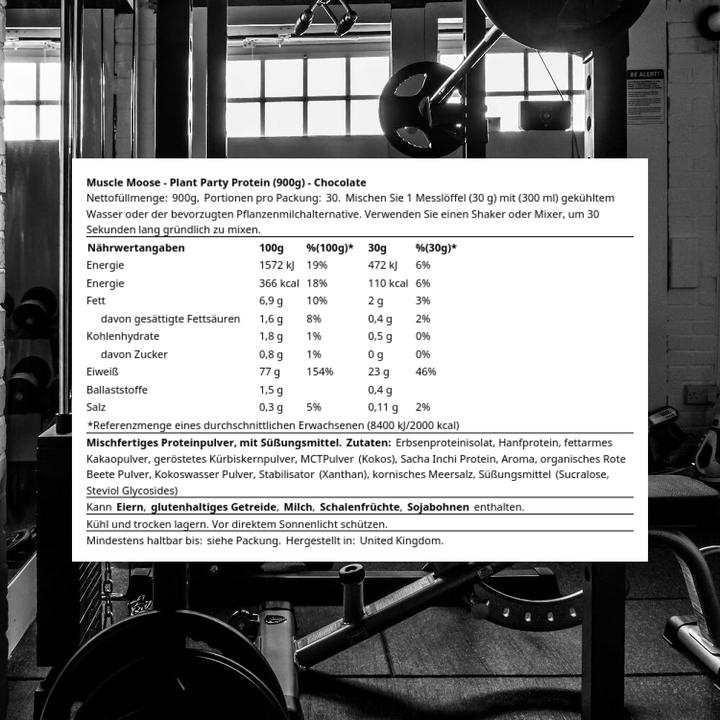 Actual product image Muscle Moose Plant Party Protein (Chocolate, 1 pcs., 900 g)