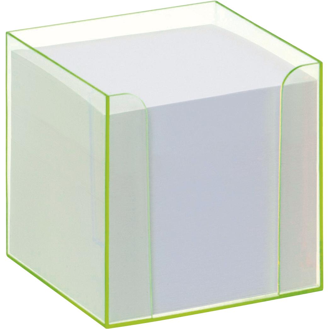Folia, Haftnotiz, Zettelbox LUXBOX transparent inkl. 800 Notizzettel weiss
