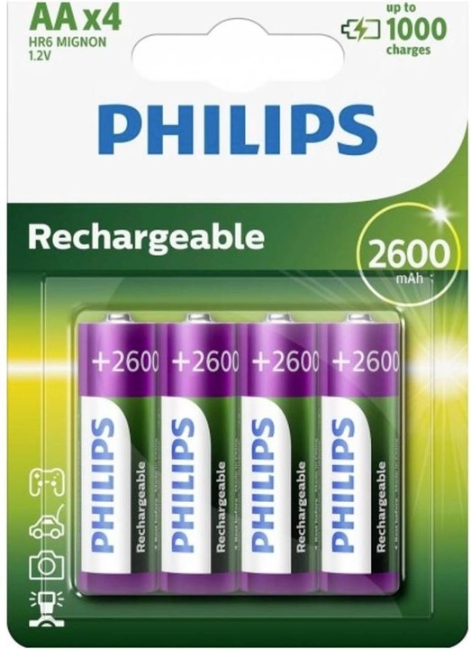 Immagine prodotto Philips Ricaricabile (4 pz., AA, 2600 mAh)