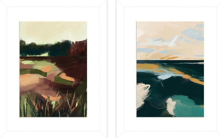 Produktbild Luana Asiata Eingerahmter Druck Osea Island River Blackwater 2erPack (40 x 30 cm)