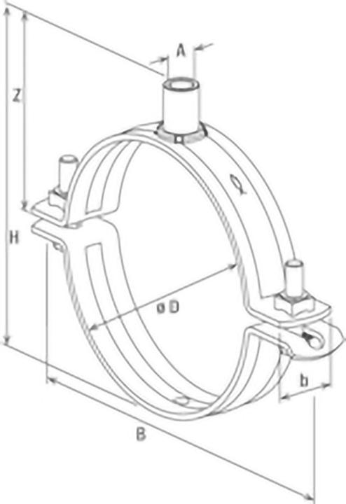 Actual product image Fischer Solid pipe clamp FRSMN 88-94 M10/M12 (94 mm)
